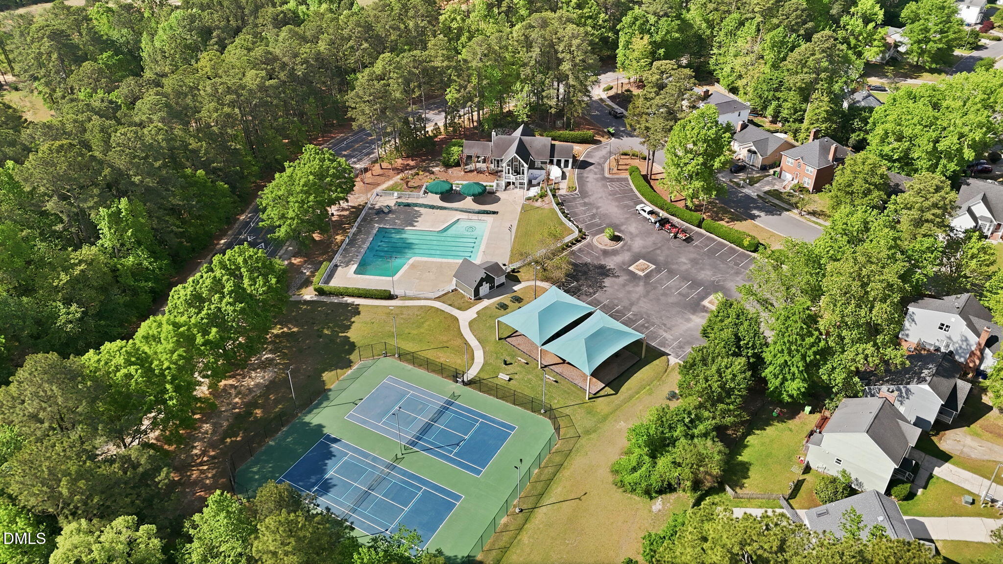 4952 Liverpool Lane Raleigh, NC 27604 - Photo 42 of 44 an aerial view of a house with a yard