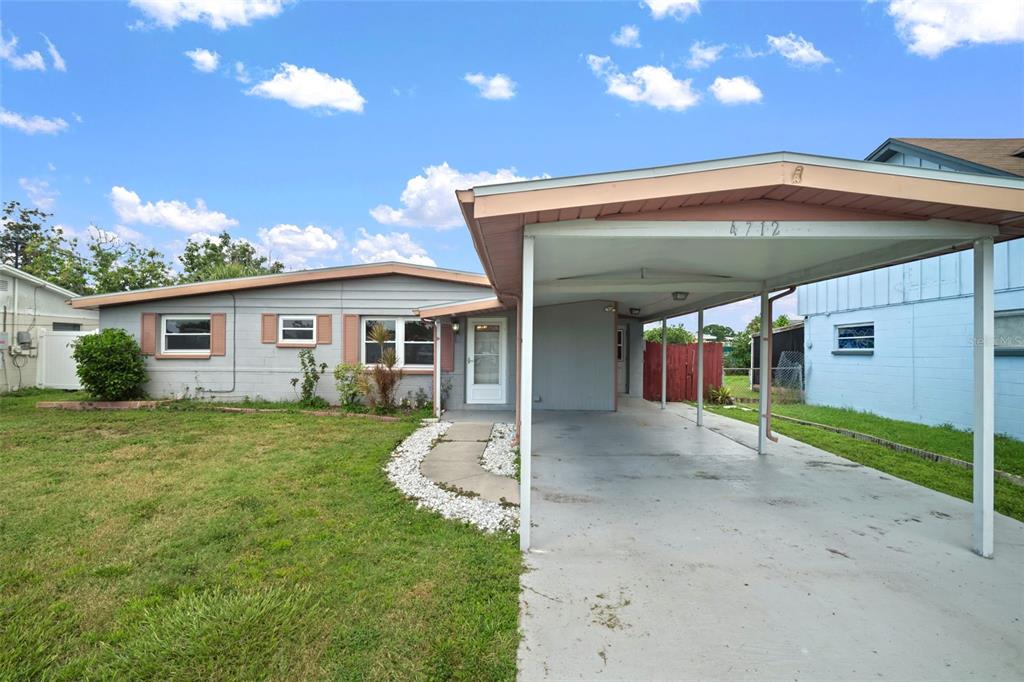 a view of a house with a patio