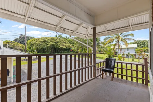 a view of a porch