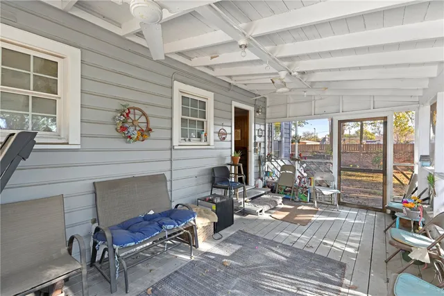 a view of a house with a patio