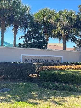 a view of lake with green space