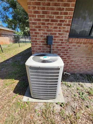 a view of back yard with green space