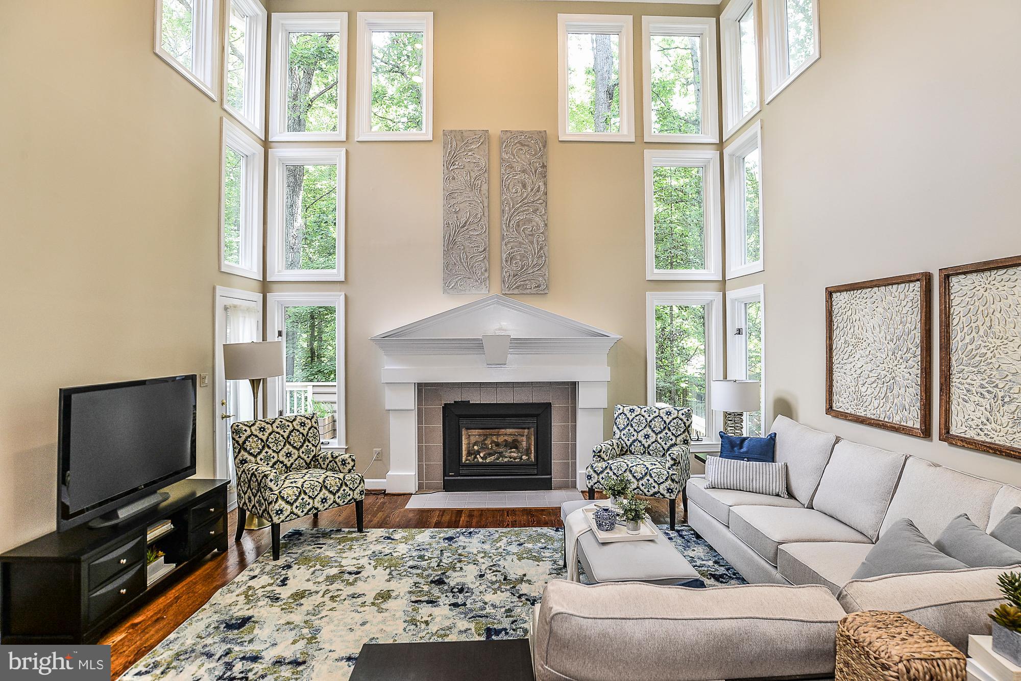 1309 Stamford Way Reston, VA 20194 - Photo 15 of 50 Custom Triangular Mantel in Family Room