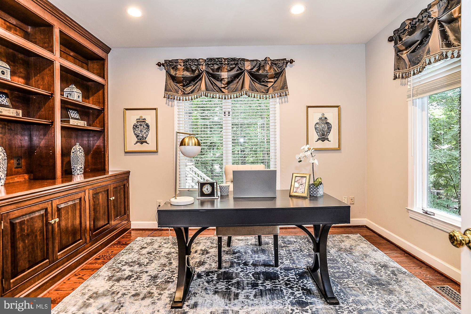 1309 Stamford Way Reston, VA 20194 - Photo 20 of 50 Recessed Lights and Hardwoods in Office