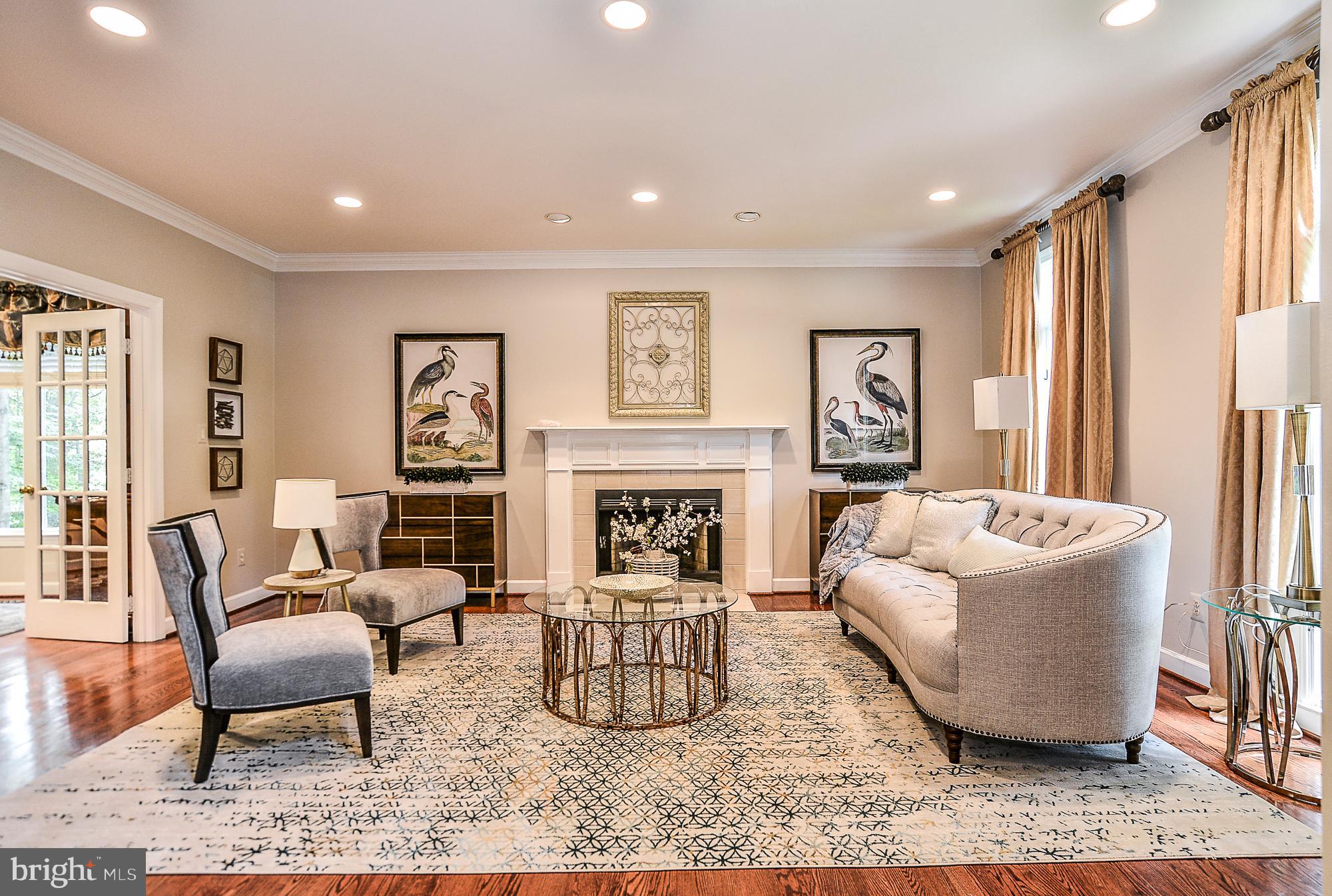 1309 Stamford Way Reston, VA 20194 - Photo 3 of 50 Living Room with Fireplace