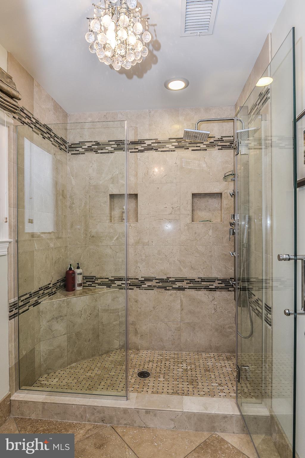 1309 Stamford Way Reston, VA 20194 - Photo 28 of 50 Glass Enclosed Shower with Custom Tile