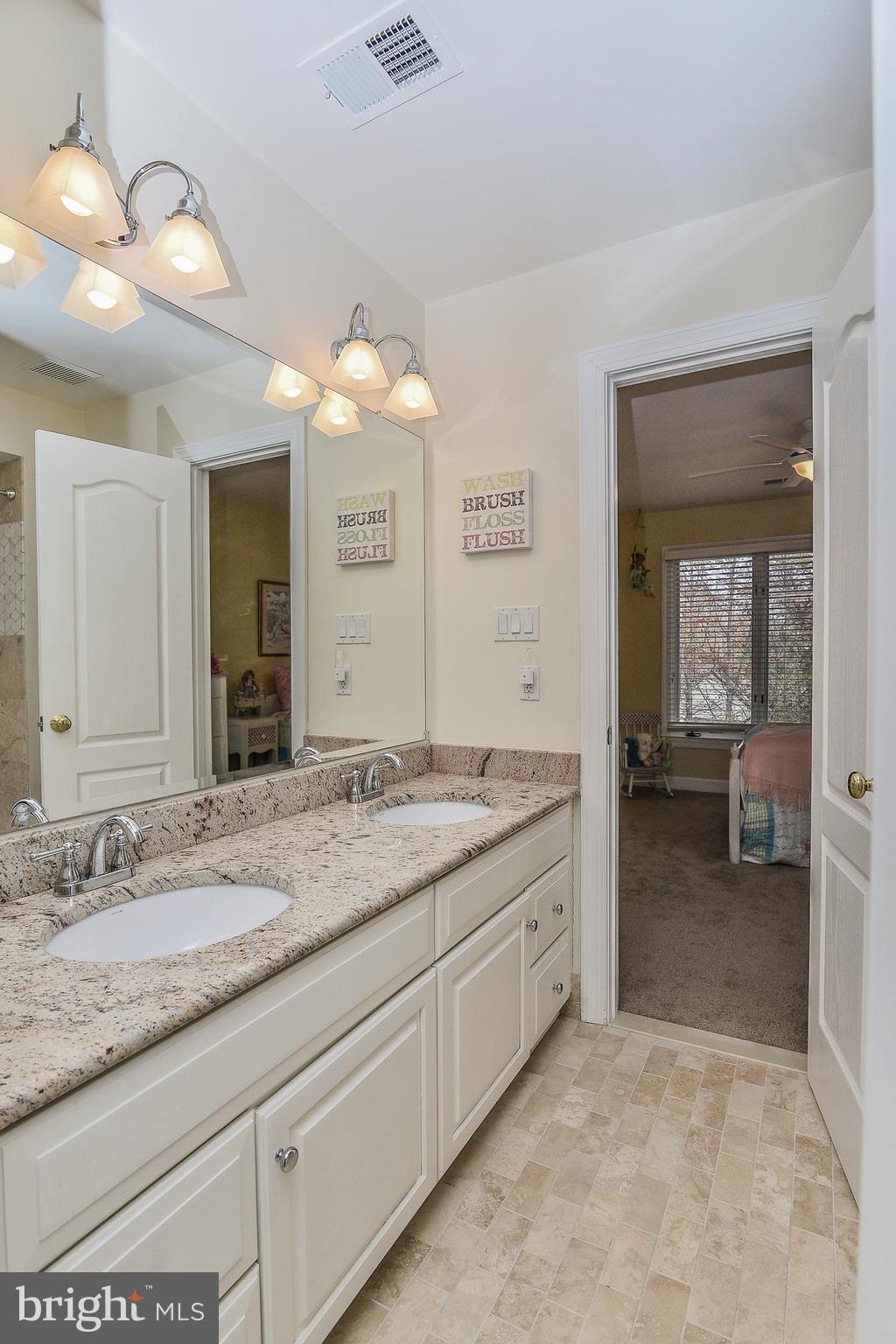 1309 Stamford Way Reston, VA 20194 - Photo 30 of 50 Updated Upper Level Bathroom with Granite Vanity