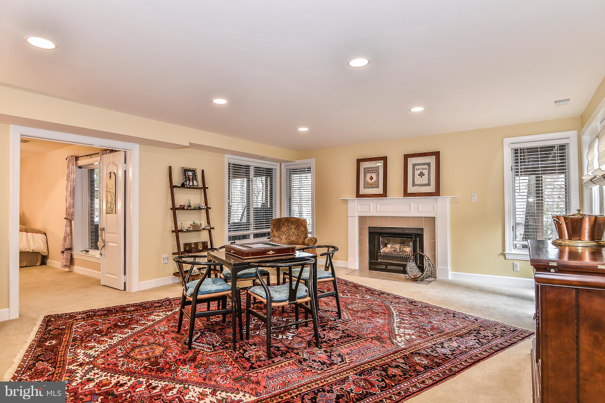 1309 Stamford Way Reston, VA 20194 - Photo 35 of 50 Lower Level Recreation Room with Fireplace
