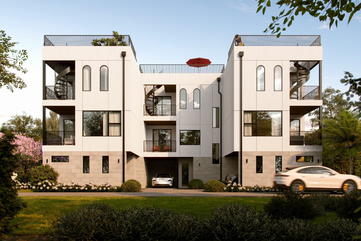 a view of multiple house with a yard