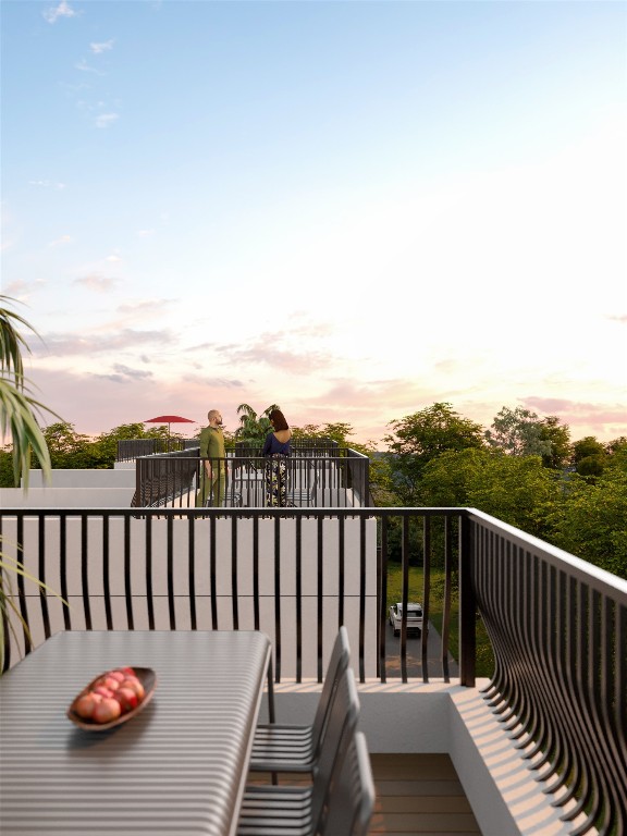 5507 Clay Avenue, Unit 2A Austin, TX 78756 - Photo 2 of 10 a view of balcony with a potted plant