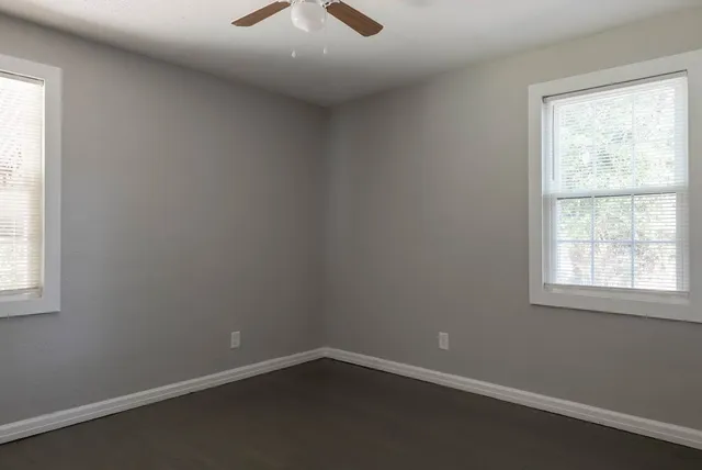 an empty room with a window