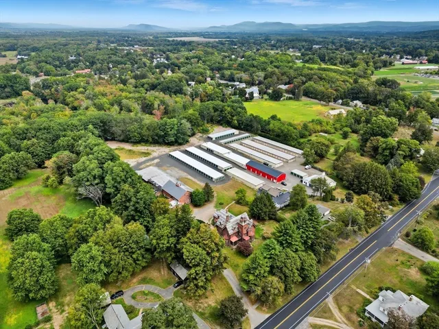 an aerial view of a city