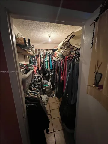 a close view of a closet