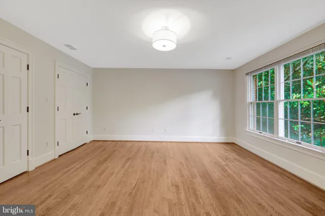 a view of a garden with a bench