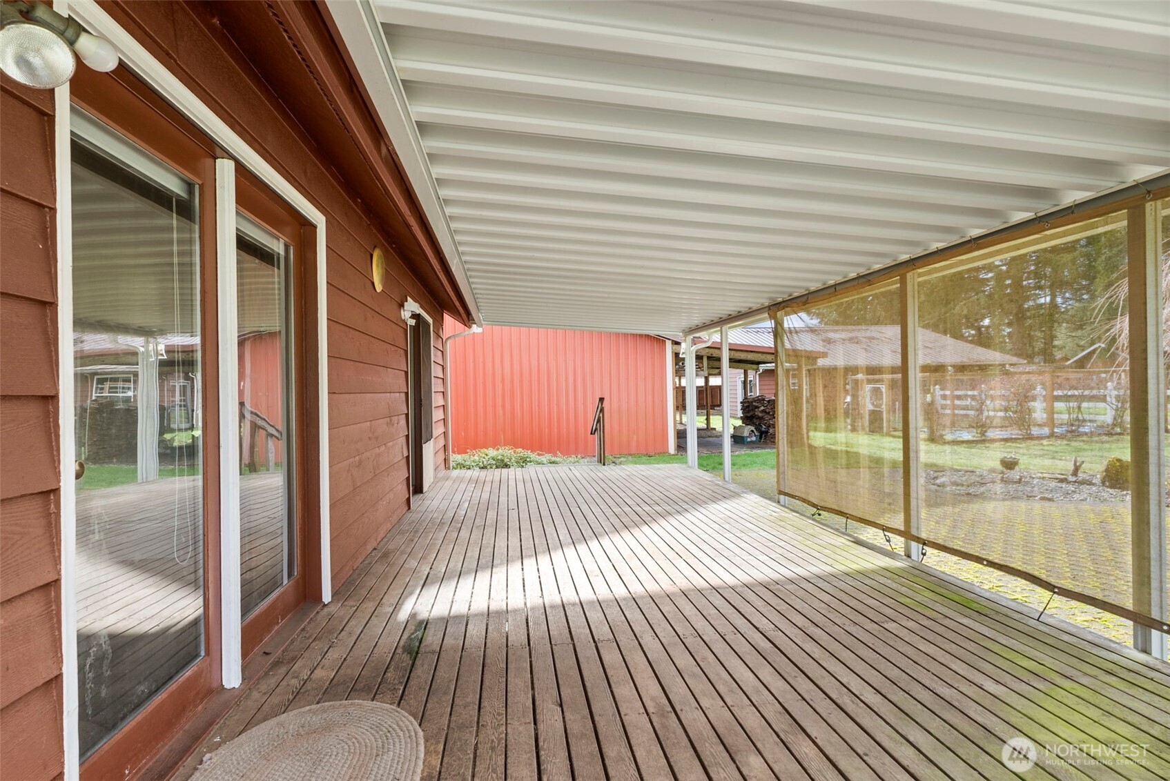 141 East Deer Creek Road Shelton, WA 98584 - Photo 34 of 40 a view of balcony with wooden floor