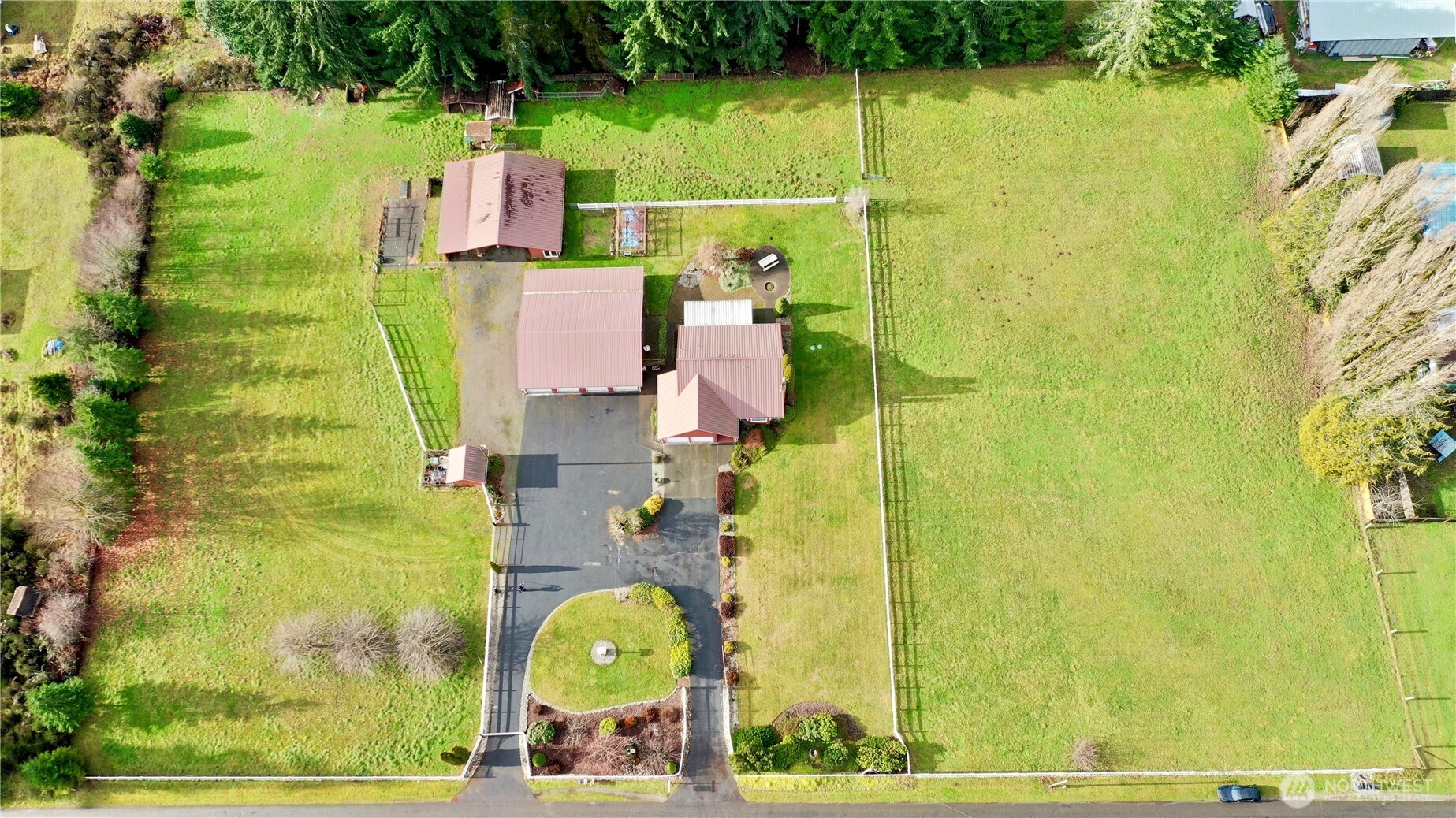141 East Deer Creek Road Shelton, WA 98584 - Photo 40 of 40 aerial view of residential house with outdoor space and parking