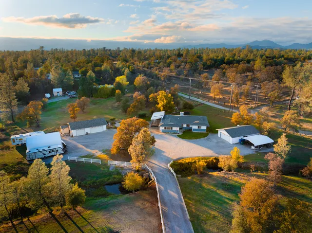 an aerial view of multiple house