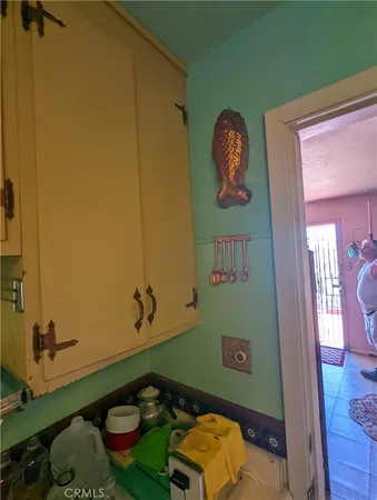 a room with toys and a wooden bench