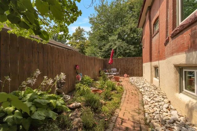 a view of a backyard