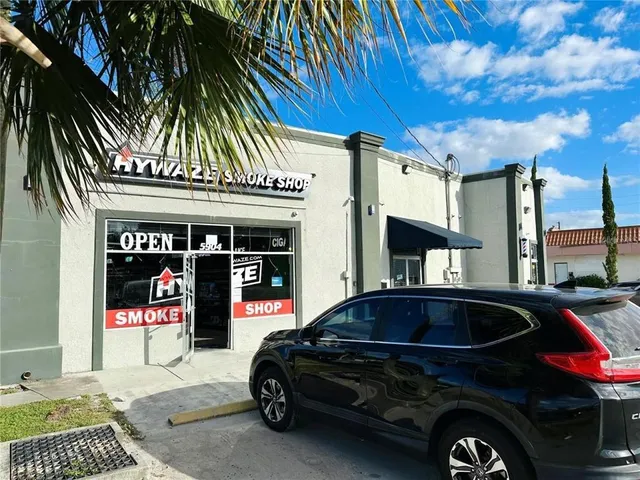 a car parked in front of a building