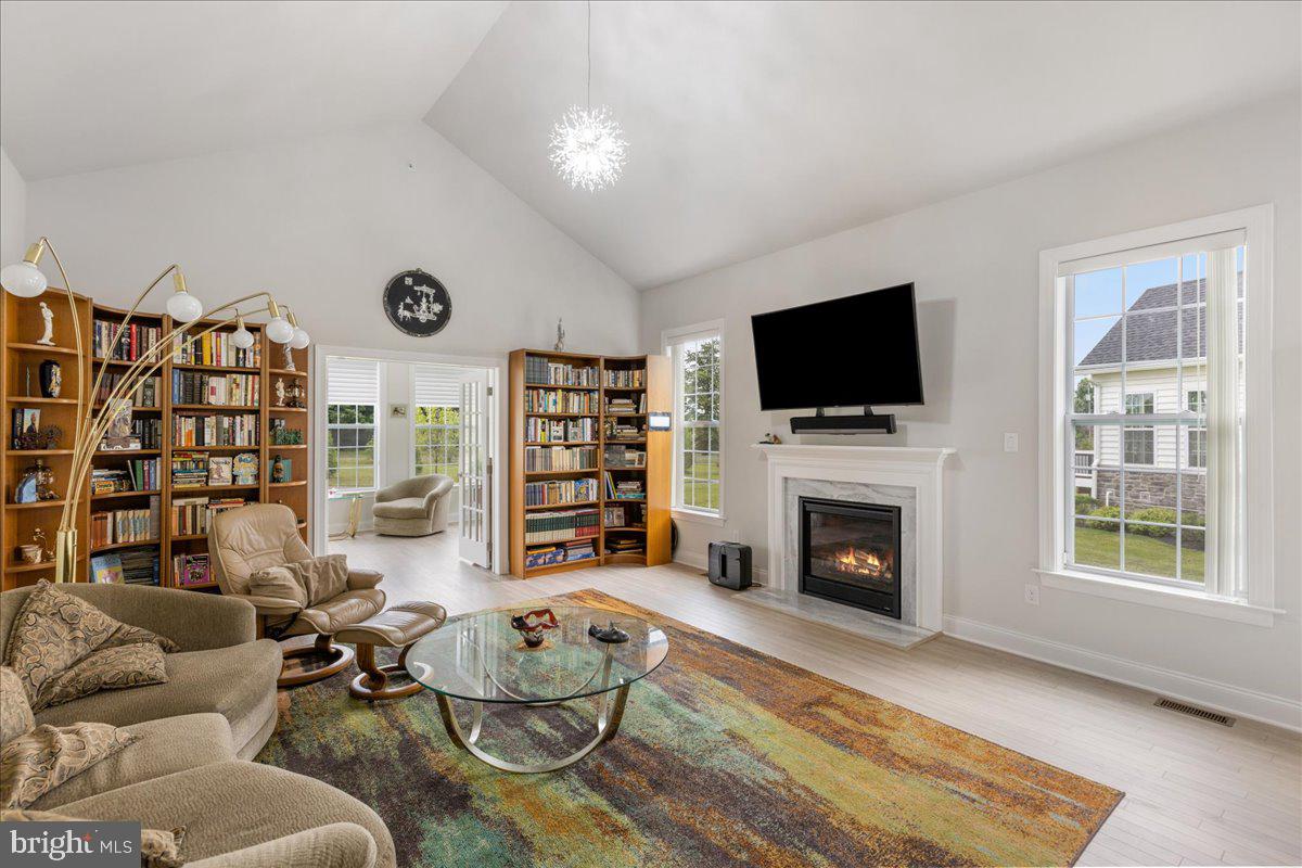 93 Lavender Drive Yardley, PA 19067 - Photo 17 of 47 Modern lighting and gas fireplace