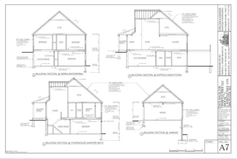 a view of a green yard with trees