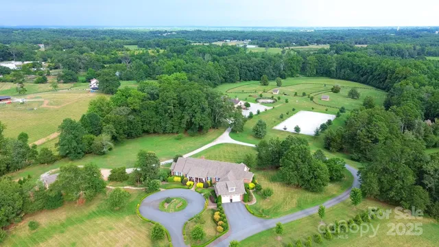 a view of a lake with a yard