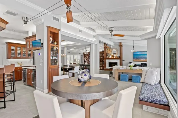 a kitchen that has a cabinets and a stove