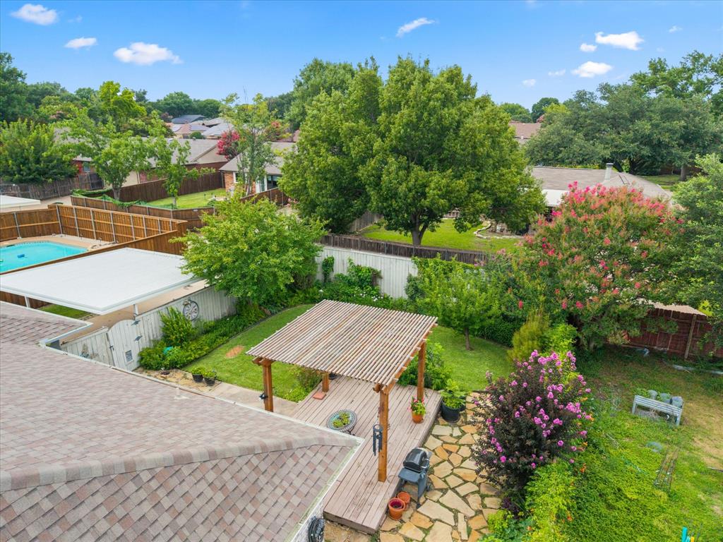 821 Baxter Drive Plano, TX 75025 - Photo 2 of 29 Imagine stepping into your dream home, where the beautiful backyard awaits you. You'll fall in love with the lush landscaping that creates a tranquil oasis right outside your door.