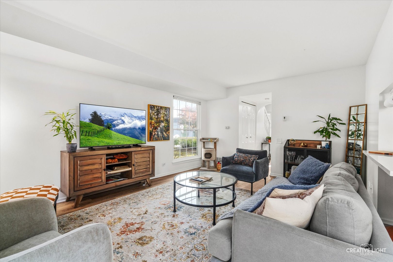 170 Half Moon Circle Aurora, IL 60504 - Photo 5 of 15 a living room with furniture a flat screen tv and a window