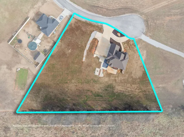 a view of a house with pool and a yard