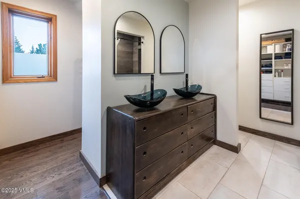 a close view of two mirror and window