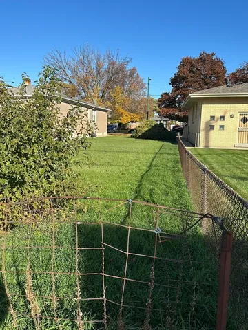 a view of a backyard