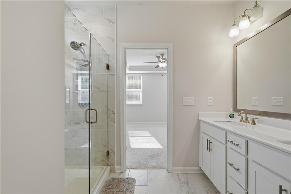 15 Parkside View Cartersville, GA 30121 - Photo 25 of 49 a spacious bathroom with a shower and a sink