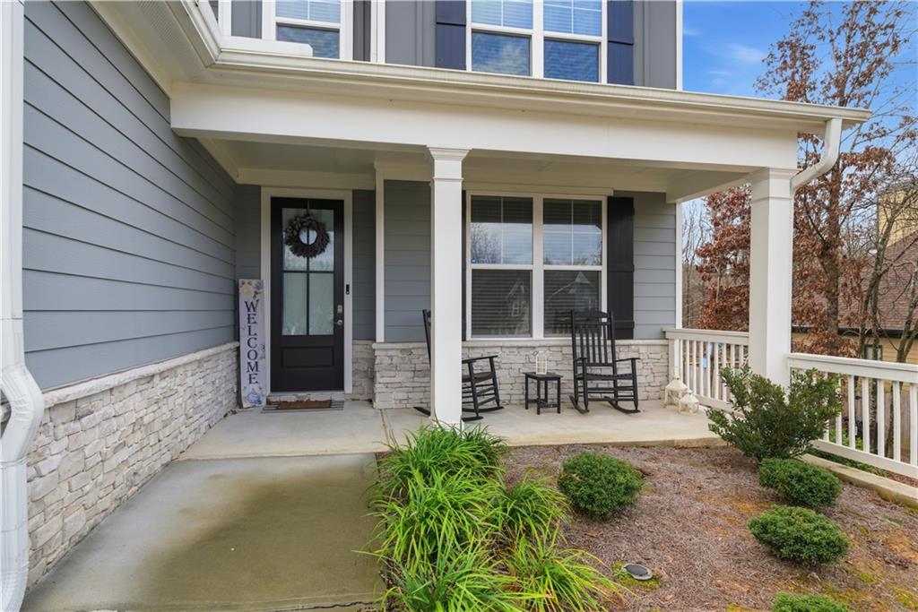 15 Parkside View Cartersville, GA 30121 - Photo 41 of 49 a view of a patio with table and chairs and potted plants