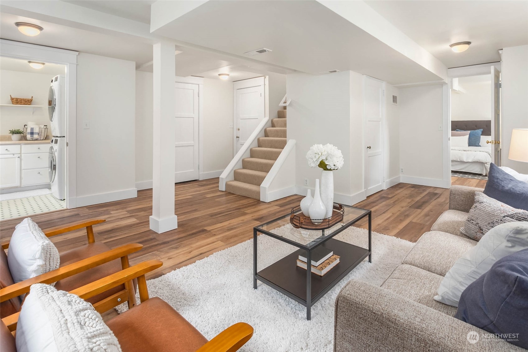 2368 North 52nd Street Seattle, WA 98103 - Photo 19 of 32 a living room with furniture and wooden floor