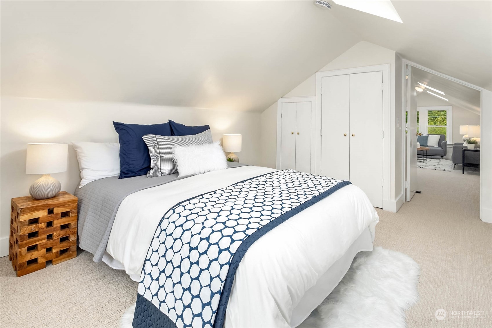 2368 North 52nd Street Seattle, WA 98103 - Photo 29 of 32 a bedroom with a bed and a couch