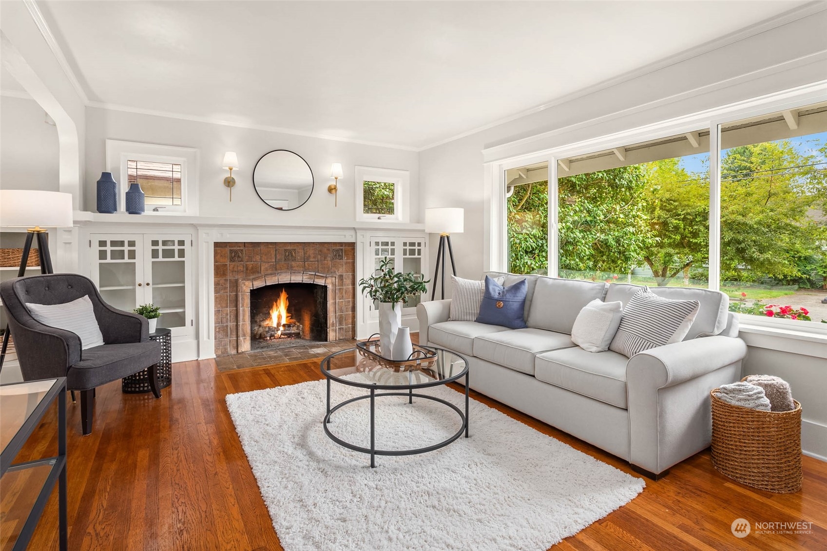 2368 North 52nd Street Seattle, WA 98103 - Photo 9 of 32 a living room with furniture and a fireplace