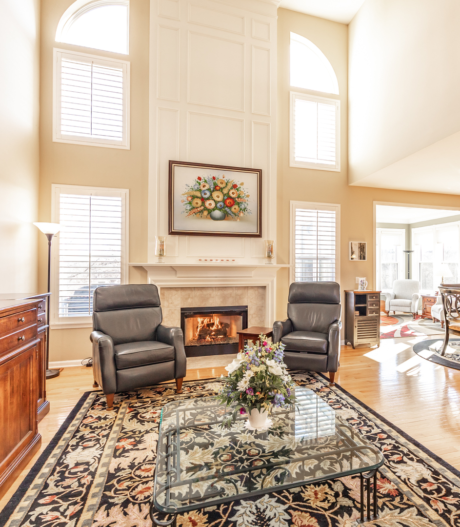 2737 Winton Court West Dundee, IL 60118 - Photo 19 of 52 a living room with furniture or couch and a fireplace
