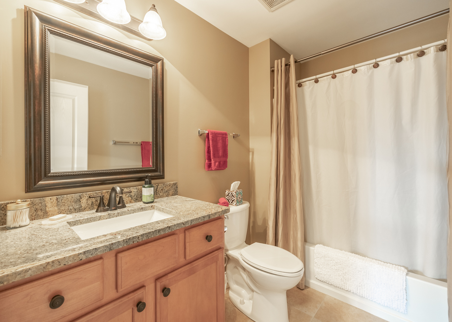 2737 Winton Court West Dundee, IL 60118 - Photo 39 of 52 a bathroom with a granite countertop sink toilet and shower