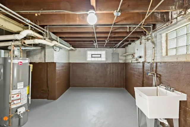 a view of a balcony with wooden floor