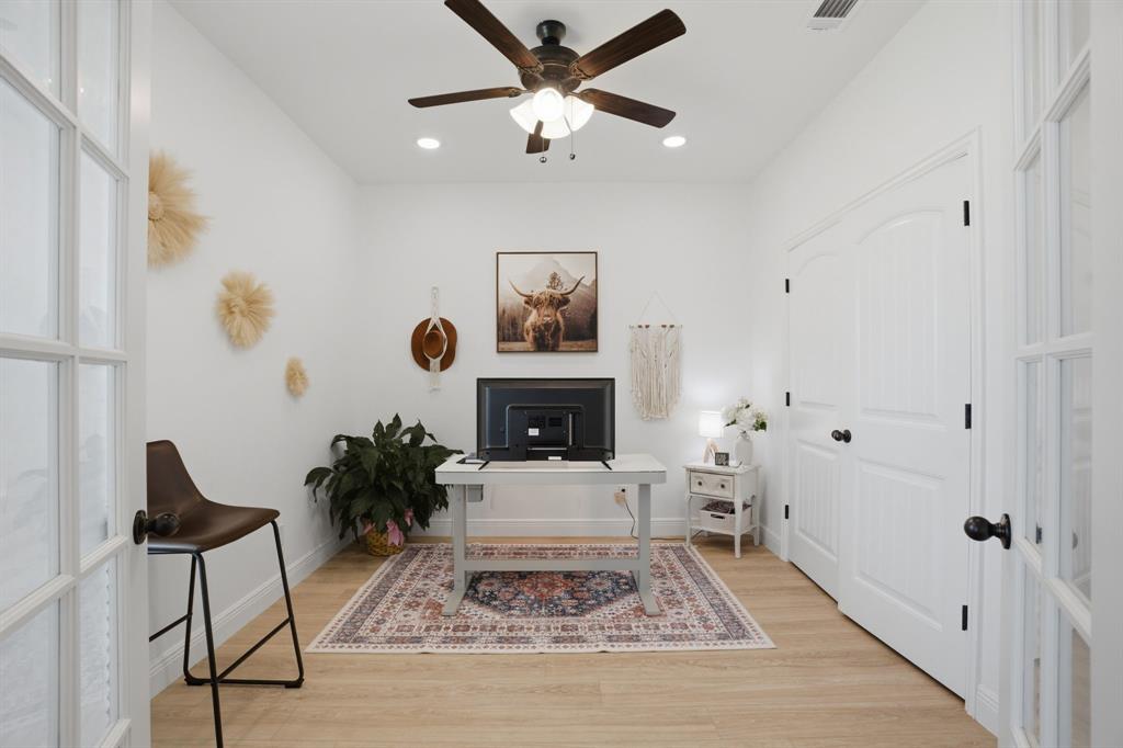 773 Pennell Road Sherman, TX 75090 - Photo 15 of 29 Bedroom 4 can also be used as a dedicated home office, extra living space, gameroom, home school, or kids playroom. French doors for privacy.