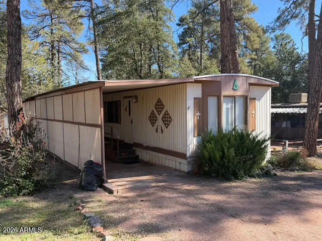 a view of a street with a large tree