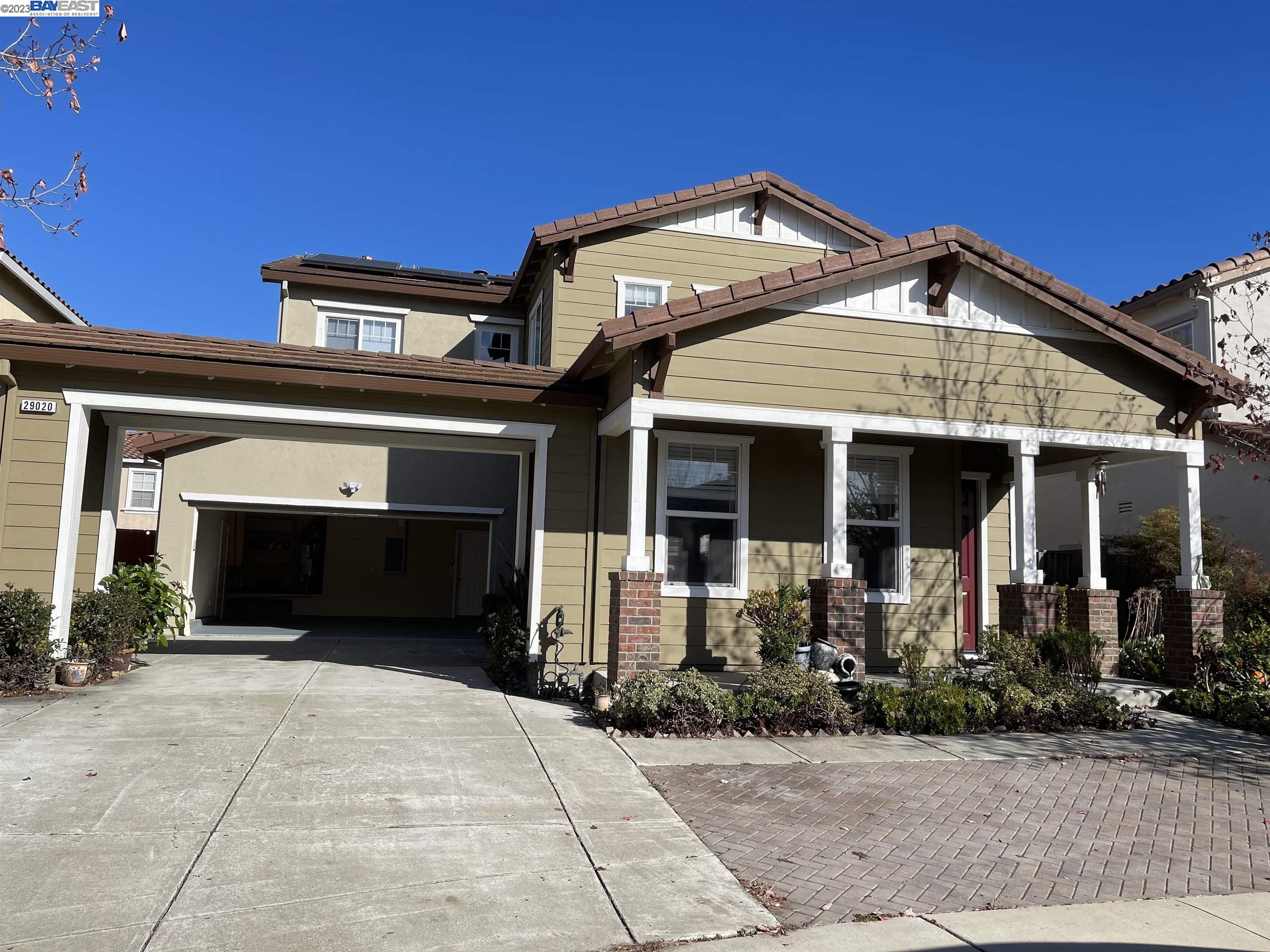 a front view of a house