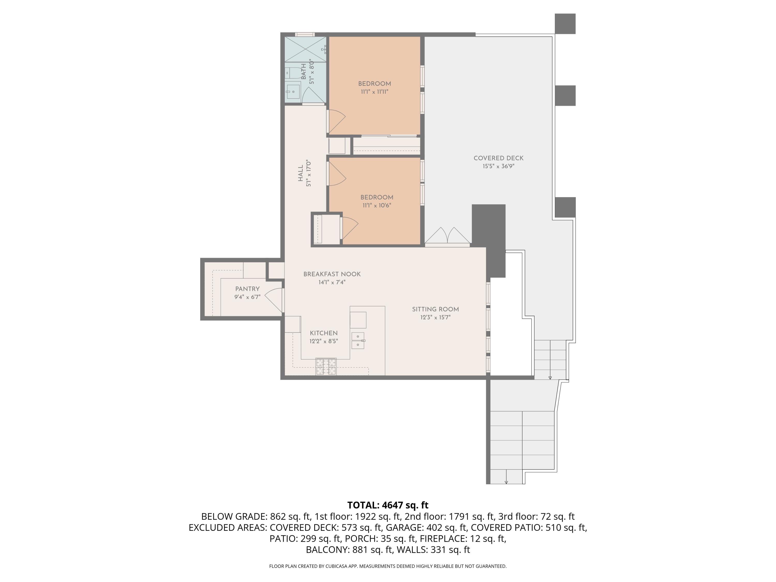 210 Las Alturas Road Santa Barbara, CA 93103 - Photo 60 of 61 2D Floor Plan for 210 Las Alturas Road