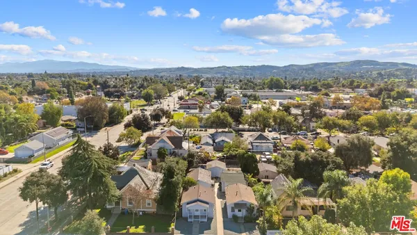 an aerial view of a city