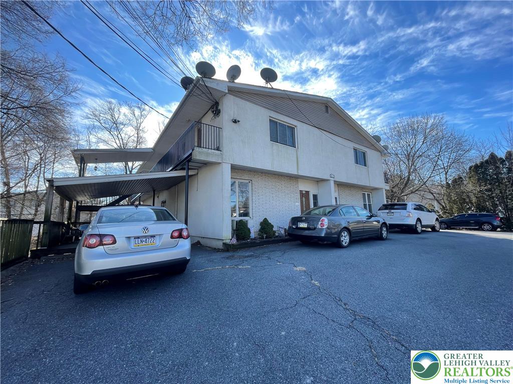 a view of car parked in parking lot