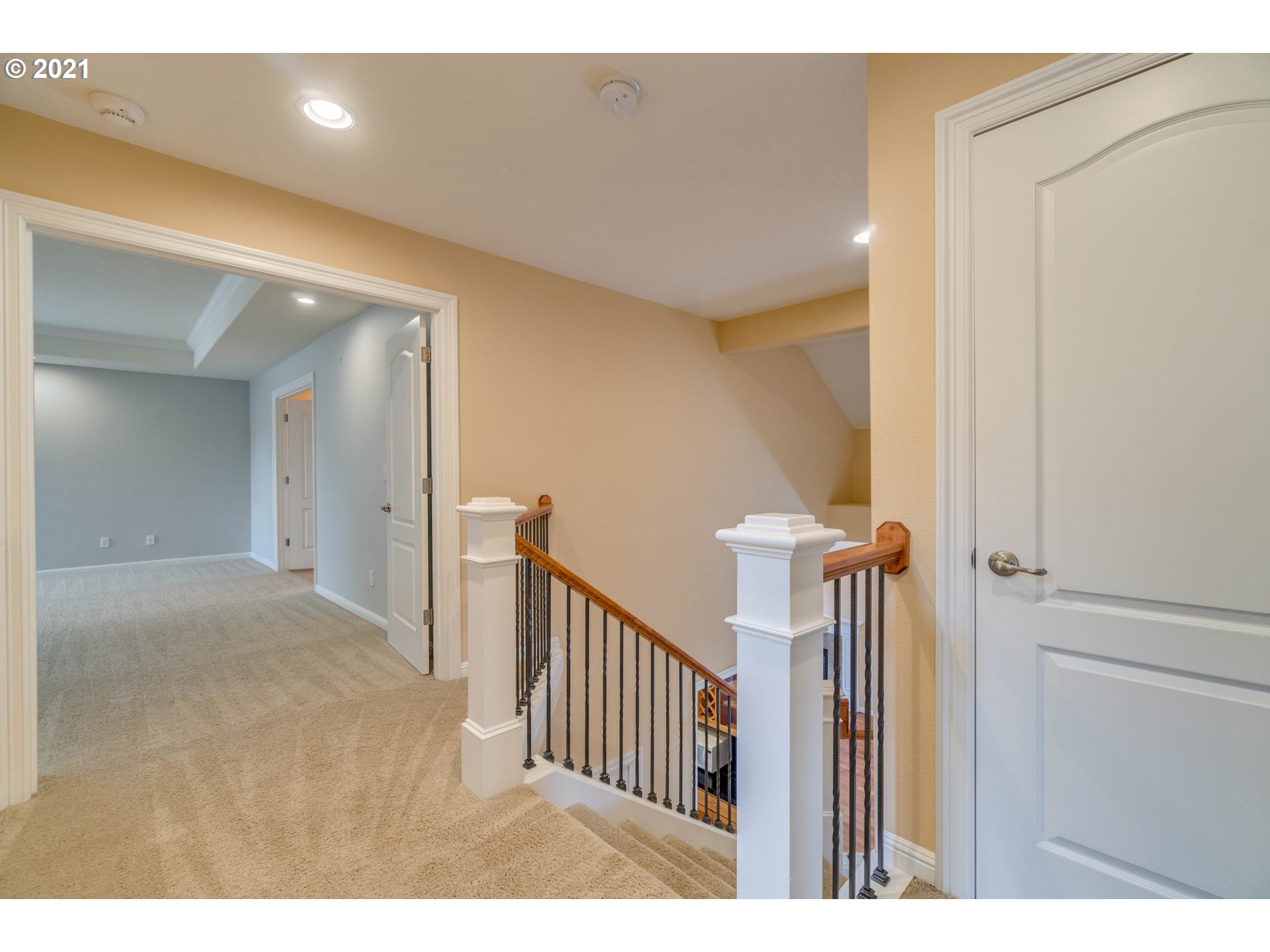 3113 Northwest 30th Circle Camas, WA 98607 - Photo 20 of 32 a view of a hallway with wooden floor and stairs