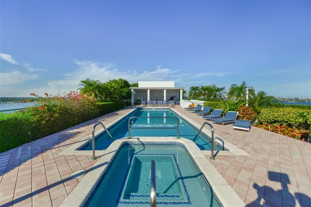a view of balcony with furniture