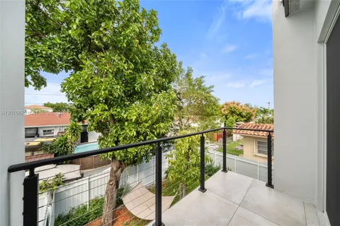 a view of a balcony